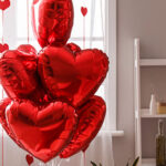 Heart shaped balloons